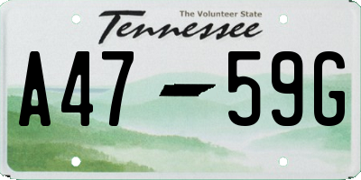 TN license plate A4759G