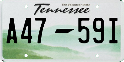 TN license plate A4759I