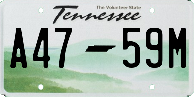 TN license plate A4759M