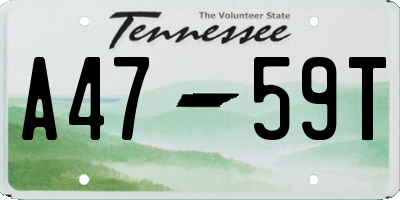 TN license plate A4759T