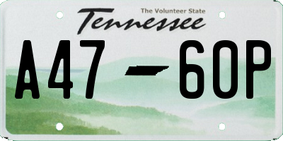 TN license plate A4760P