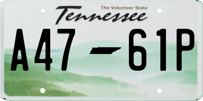 TN license plate A4761P