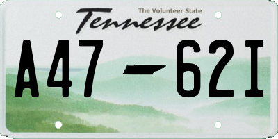 TN license plate A4762I