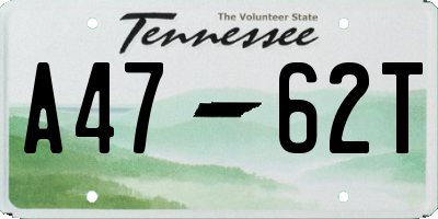TN license plate A4762T