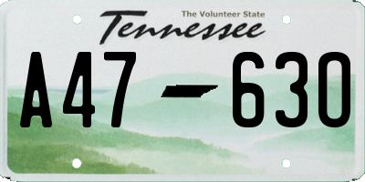 TN license plate A4763O