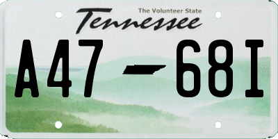 TN license plate A4768I