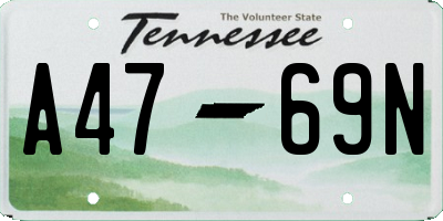 TN license plate A4769N
