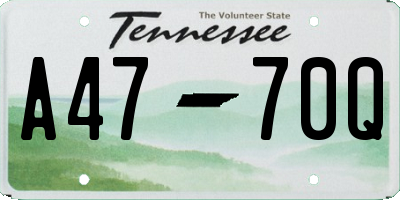 TN license plate A4770Q