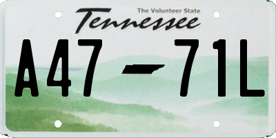 TN license plate A4771L