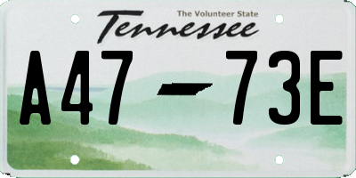 TN license plate A4773E