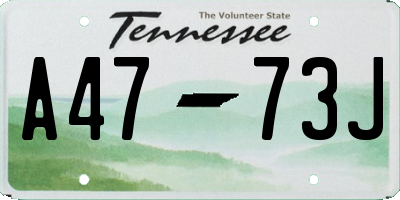 TN license plate A4773J