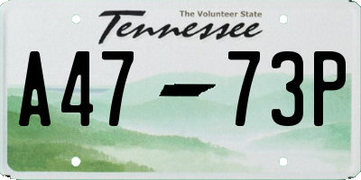 TN license plate A4773P