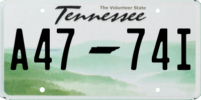 TN license plate A4774I