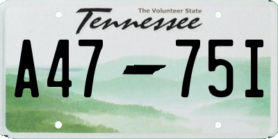 TN license plate A4775I