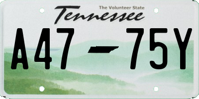 TN license plate A4775Y