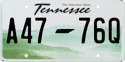 TN license plate A4776Q