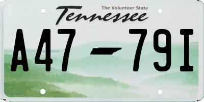TN license plate A4779I