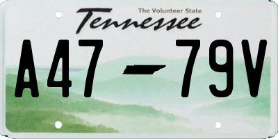TN license plate A4779V