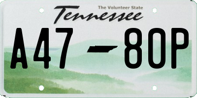 TN license plate A4780P
