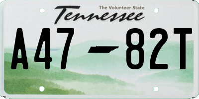 TN license plate A4782T