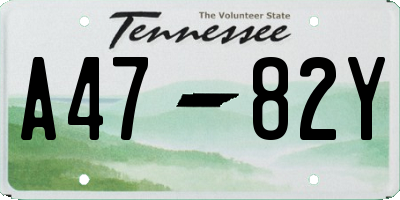 TN license plate A4782Y