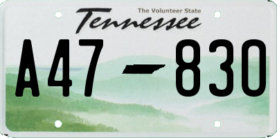 TN license plate A4783O