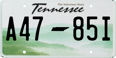TN license plate A4785I