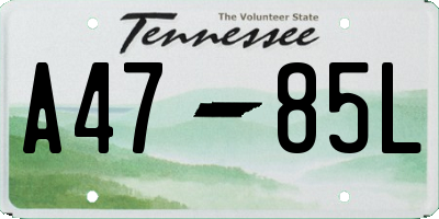 TN license plate A4785L