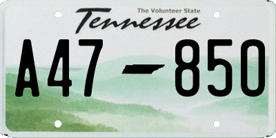 TN license plate A4785O