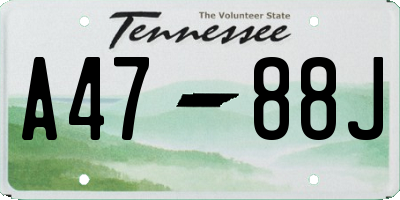TN license plate A4788J