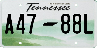 TN license plate A4788L