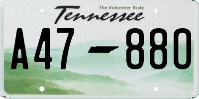 TN license plate A4788O