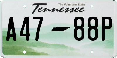 TN license plate A4788P