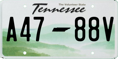 TN license plate A4788V