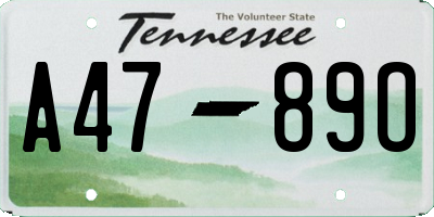 TN license plate A4789O