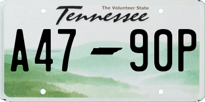 TN license plate A4790P