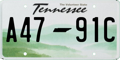 TN license plate A4791C