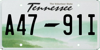 TN license plate A4791I
