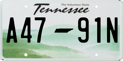 TN license plate A4791N