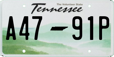 TN license plate A4791P