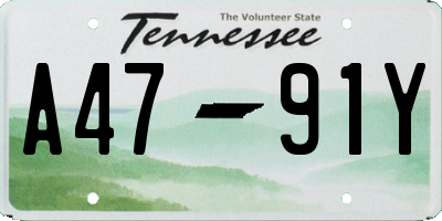 TN license plate A4791Y