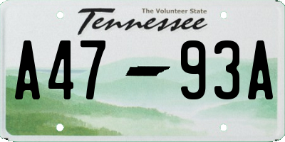 TN license plate A4793A