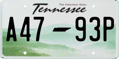 TN license plate A4793P