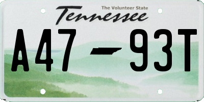 TN license plate A4793T