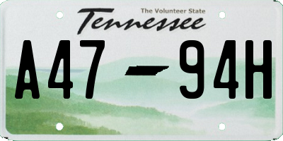 TN license plate A4794H