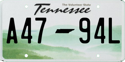 TN license plate A4794L