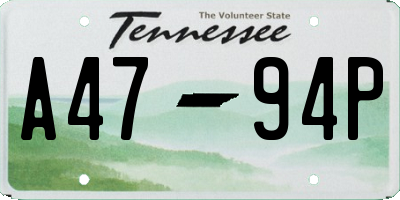 TN license plate A4794P