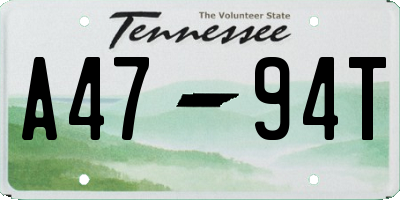TN license plate A4794T