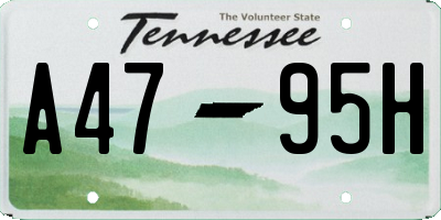 TN license plate A4795H