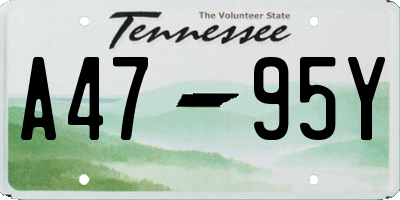 TN license plate A4795Y